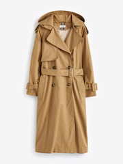 Camel Natural Belted Trench Coat - Image 5 of 7