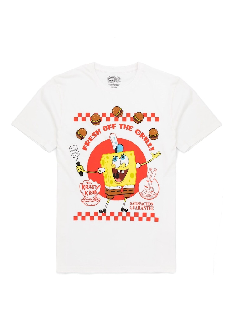 Vanilla Underground White Mens Spongebob Short Pyjamas - Image 2 of 6