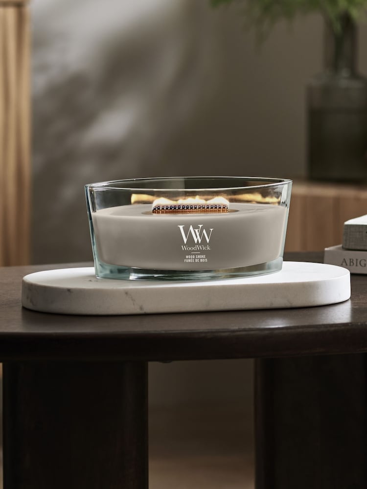 Woodwick Grey Ellipse Candle - Image 1 of 3 Woodwick Grey Ellipse Candle - Image 1 of 3
