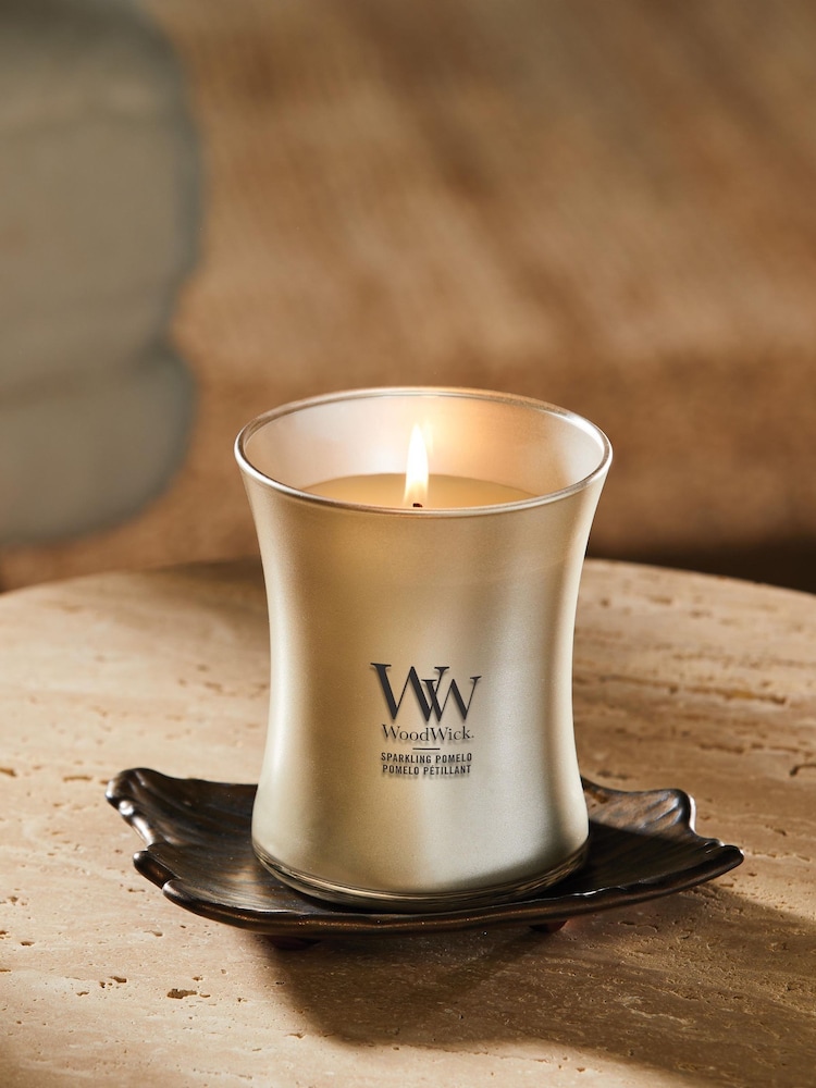 Woodwick Gold Medium Hourglass Candle - Image 1 of 6