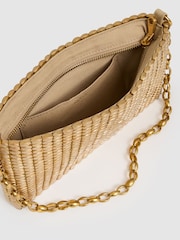 Reiss Gold Bailey Beaded Removable Strap Shoulder Bag - Image 5 of 7