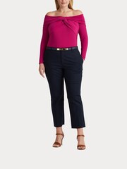 Lauren Ralph Lauren Curve Schulterfreies Jereyoberteil, Magenta - Bild 6 von 8