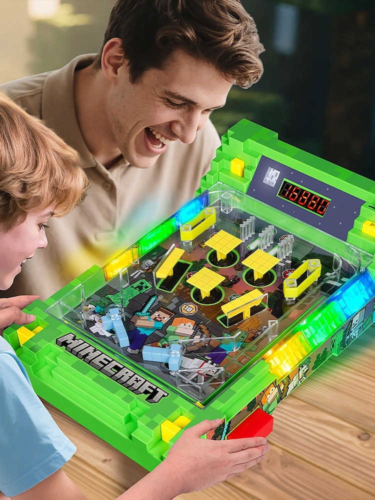 MenKind Green Minecraft Arcade Pinball Table Game - Image 1 of 9 MenKind Green Minecraft Arcade Pinball Table Game - Image 1 of 9