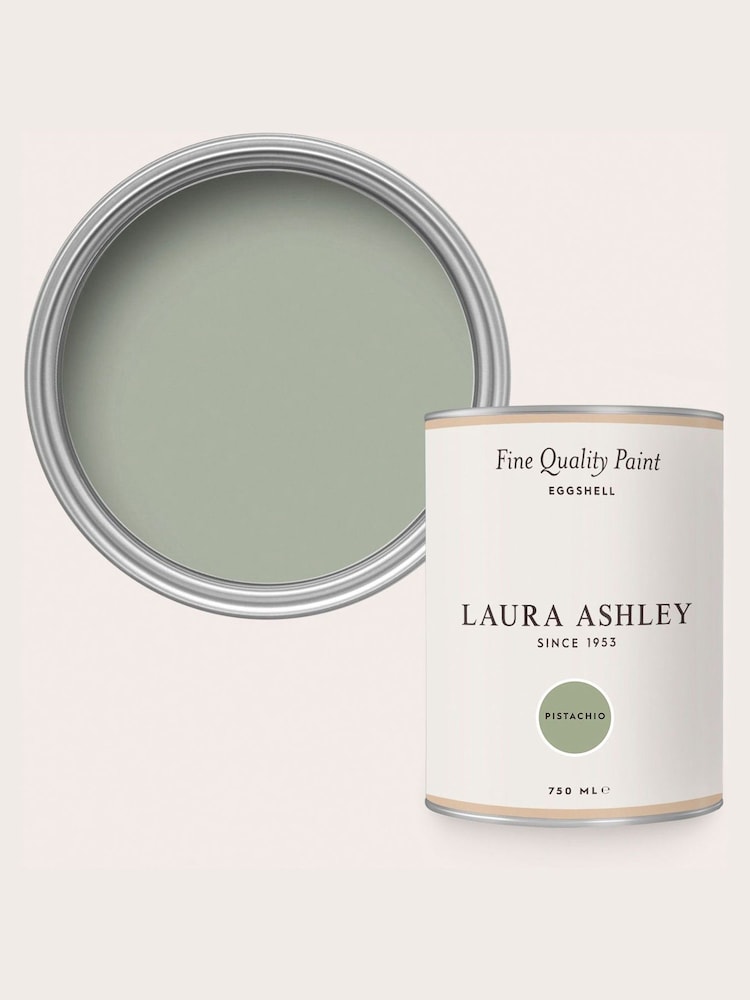 Laura Ashley Pistachio Green Eggshell 750ml Paint - Image 4 of 4