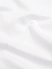 White Slim Fit Single Cuff Signature Italian Fabric Shirt - Image 5 of 10