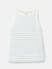 Joules Harbour Cream & Blue Striped Jersey Vest - Image 6 of 6
