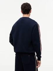 Tommy Hilfiger Blue Global Stripe Terry Sweat Top - Image 2 of 4