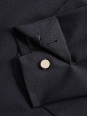 Reiss Dark Navy Perry Slim Fit Wool Double Breasted Blazer - Image 6 of 7