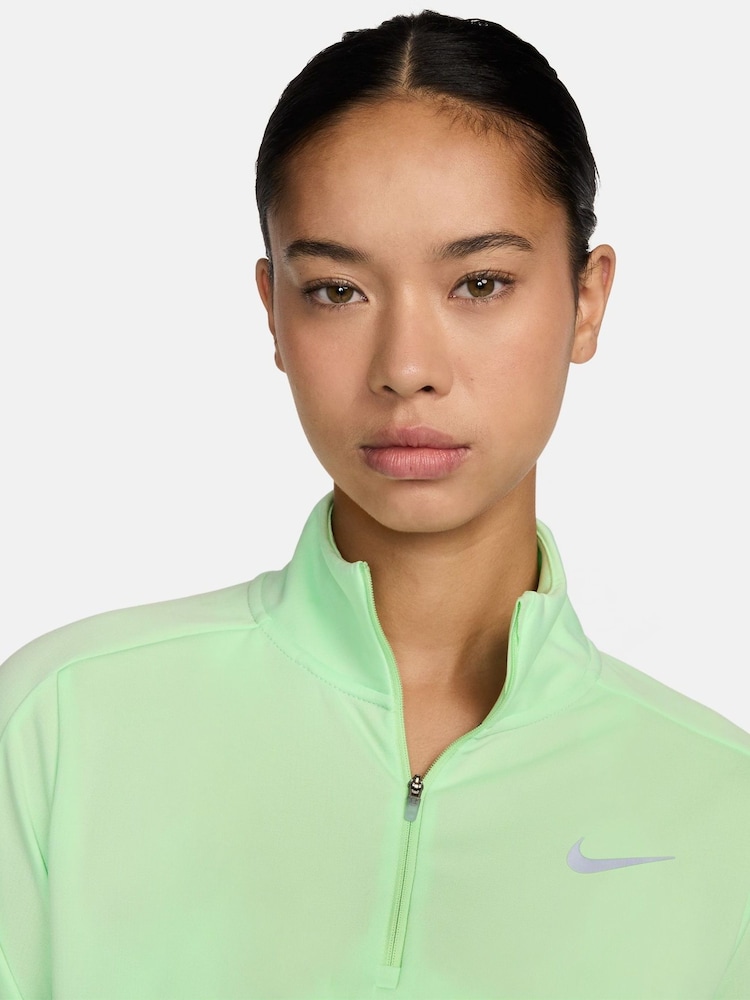 Nike Green Dri-FIT Pacer Half Zip Running Top - Image 2 of 8