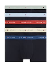 Tommy Hilfiger Black Signature Logo Waistband Trunks 5 Pack - Image 1 of 5