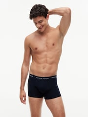 Tommy Hilfiger Orange Signature Logo Contrast Waistband Trunks 3 Pack - Image 2 of 6