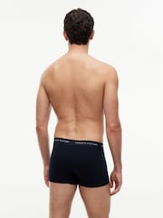Tommy Hilfiger Orange Signature Logo Contrast Waistband Trunks 3 Pack - Image 3 of 6