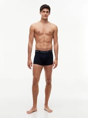 Tommy Hilfiger Orange Signature Logo Contrast Waistband Trunks 3 Pack - Image 4 of 6