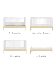 Gaia Baby Primrose Yellow White Eos Nursery Cot Bed - Image 3 of 4
