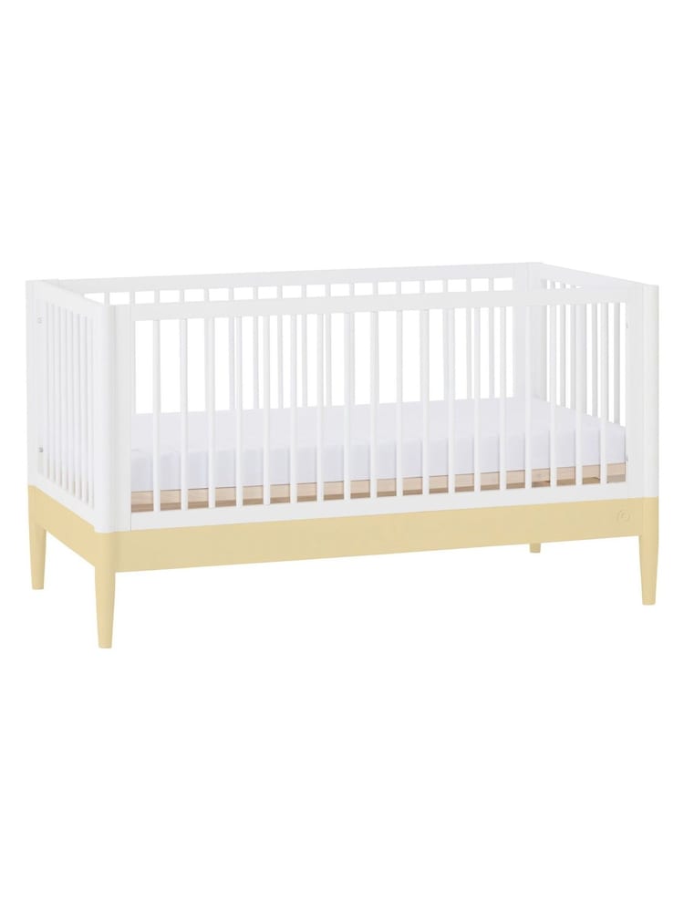 Gaia Baby Primrose Yellow White Eos Nursery Cot Bed - Image 4 of 4