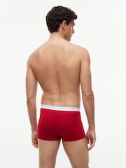 Roșu - Set de 3 boxeri Tommy Hilfiger cu logo pe bandă și dungă Global - Imaginea 3 din 6