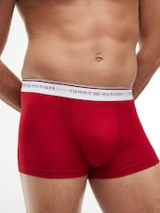 Roșu - Set de 3 boxeri Tommy Hilfiger cu logo pe bandă și dungă Global - Imaginea 5 din 6