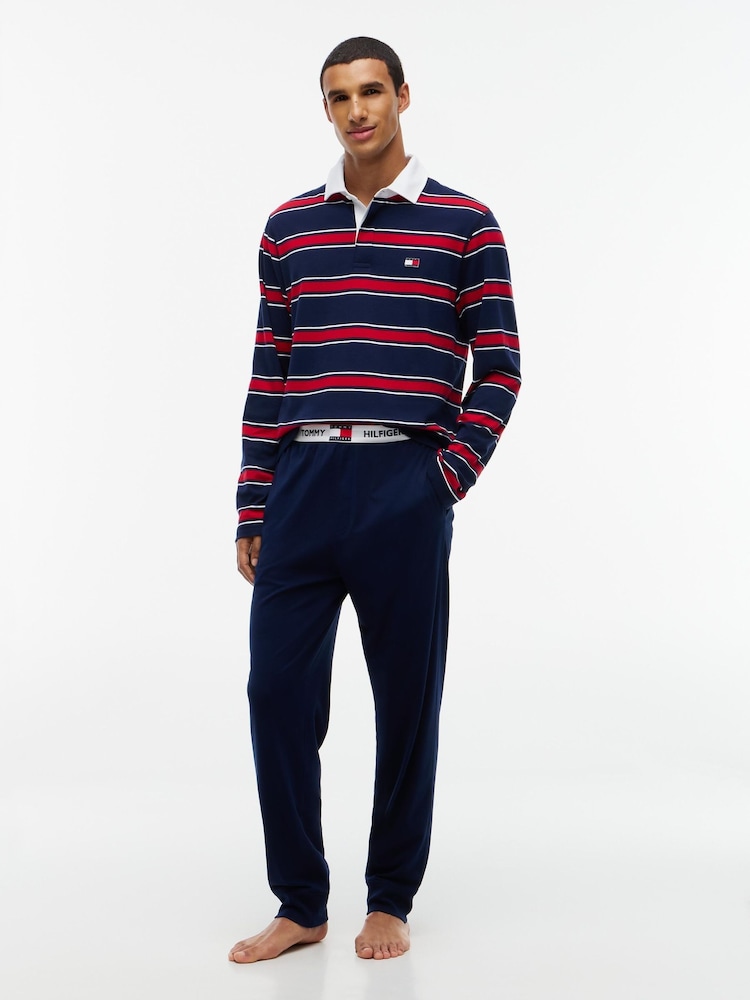 Conjunto de pijama de camisa de rugby Heritage de Tommy Hilfiger - Imagen 1 de 9