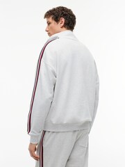 Cinza - Tommy Hilfiger Global listrado com Botões Moletom - Imagem 2 de 5