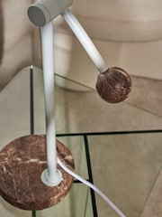 MADE.COM Light Blue/Marble Avery Table Lamp - Image 3 of 4