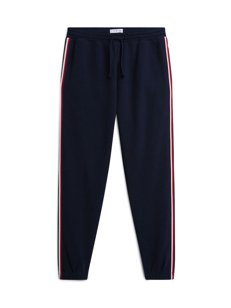 Tommy Hilfiger Blue Global Stripe Terry Lounge Joggers - Image 4 of 4 Tommy Hilfiger Blue Global Stripe Terry Lounge Joggers - Image 4 of 4