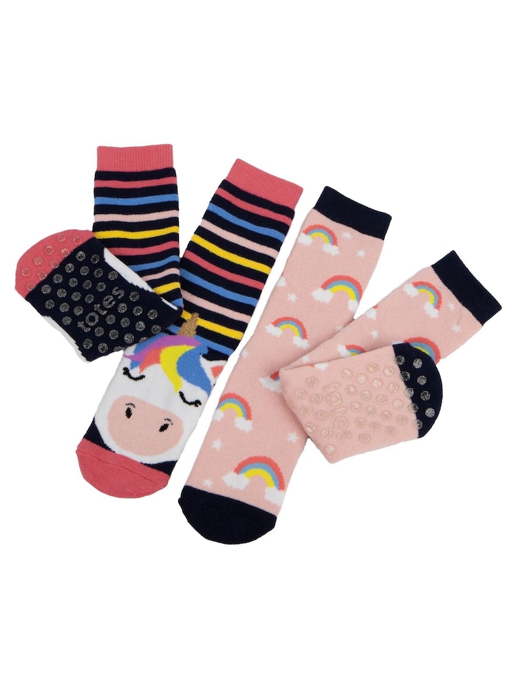 Totes Pink Toasties Childrens Original 2 Pack Socks - Image 2 of 4
