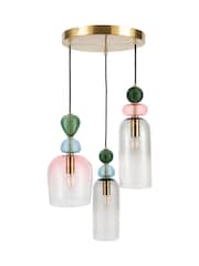 Visconte by BHS Brass Vietri 3 Light Cluster Pendant Ceiling Light - Image 3 of 5