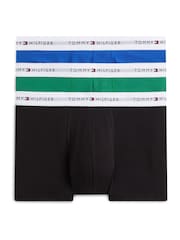 Tommy Hilfiger Green Signature Logo Waistband Trunks 3 Pack - Image 1 of 5