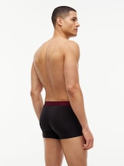 Tommy Hilfiger Red Original Logo Waistband Trunks 3 Pack - Image 3 of 6