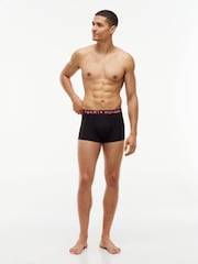 Tommy Hilfiger Red Original Logo Waistband Trunks 3 Pack - Image 4 of 6