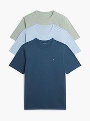 Tommy Hilfiger Blue Signature Jersey Lounge T-Shirts 3 Pack - Image 1 of 2