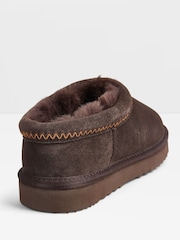 Hush Brown Chrome Padded Collar Snug Slippers - Image 2 of 4