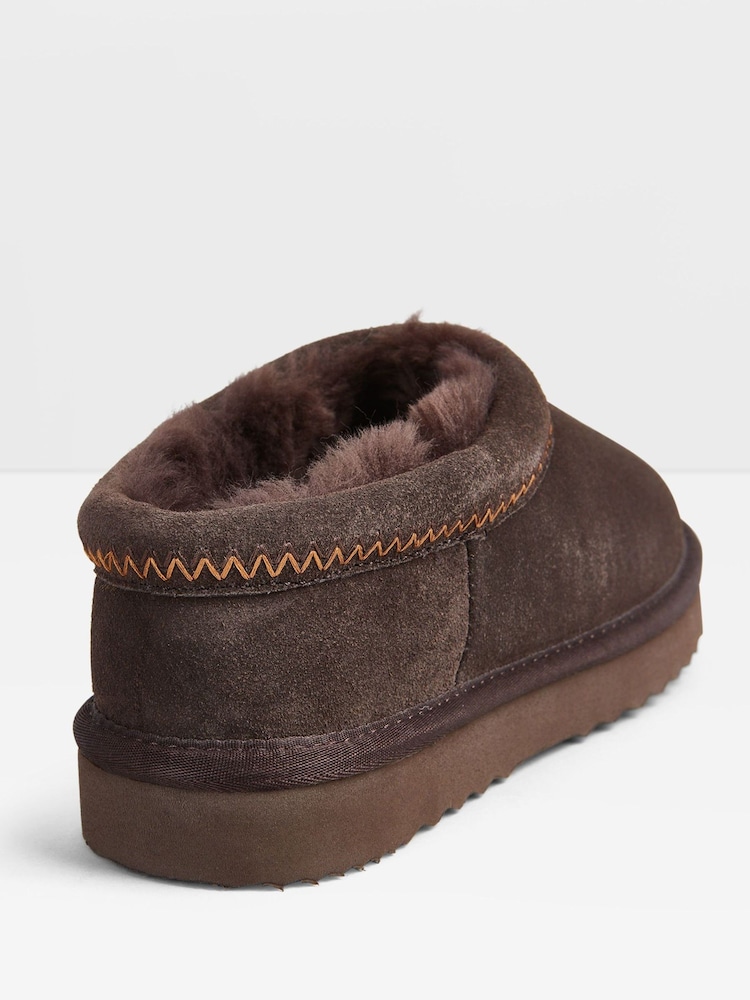 Hush Brown Chrome Padded Collar Snug Slippers - Image 2 of 4