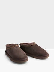 Hush Brown Chrome Padded Collar Snug Slippers - Image 3 of 4