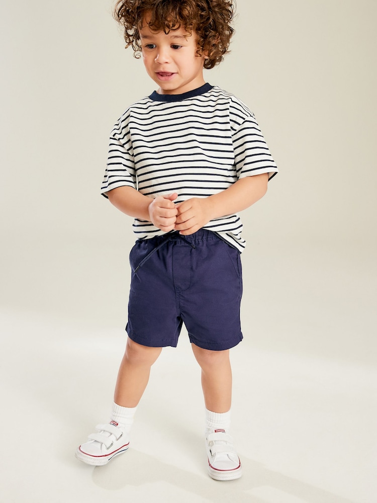Navy Blue Pull On Shorts (3mths-7yrs) - Image 1 of 6