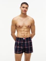 Rojo - Calzoncillos bóxer tejidos con estampado clásico de Tommy Hilfiger 3 Pack - Imagen 2 de 6