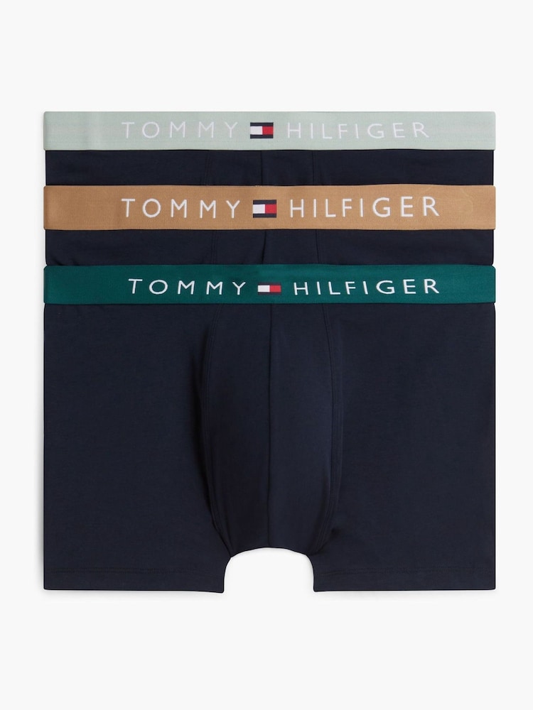 Tommy Hilfiger Blue TH Original Contrast Waistband Boxer Briefs 3-Pack - Image 1 of 7 Tommy Hilfiger Blue TH Original Contrast Waistband Boxer Briefs 3-Pack - Image 1 of 7