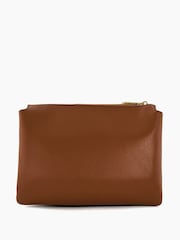 Dune London Brown Chrome Dalliance Small Pocket Front Cross-Body Bag - Image 1 of 5