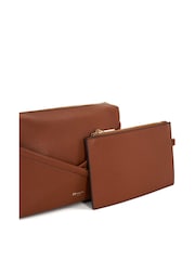Dune London Brown Chrome Dalliance Small Pocket Front Cross-Body Bag - Image 2 of 5