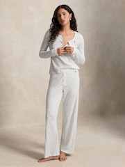 Polo Ralph Lauren Cream Pointelle Henley Pyjamas Set - Image 2 of 4