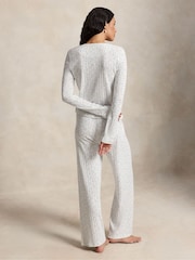 Polo Ralph Lauren Cream Pointelle Henley Pyjamas Set - Image 3 of 4