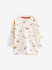 Blue Diggers Long Sleeve Transport T-Shirts 3 Pack (3mths-7yrs) - Image 5 of 7