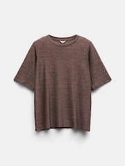 Hush Brown/Gold Michaela Sparkle Shoulder Pad Top - Image 5 of 5