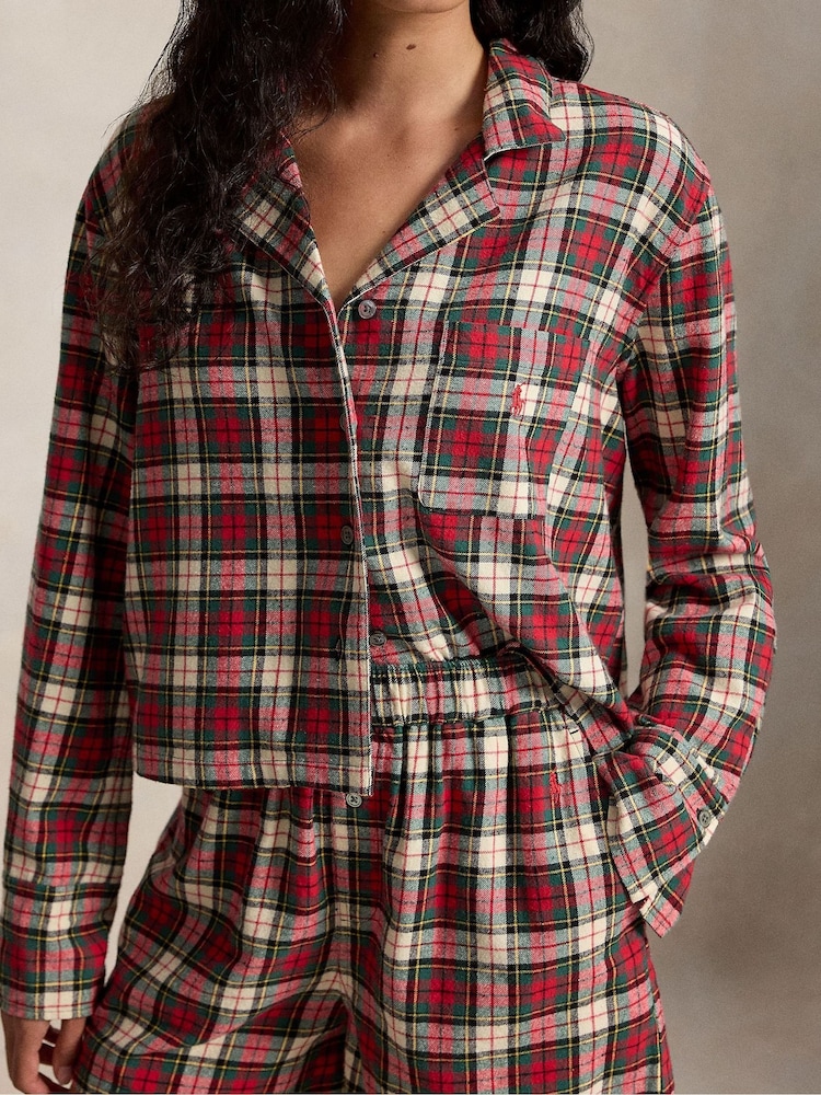 Ensemble crop top et boxer en coton brossé Polo Ralph Lauren - Image 2 de 4