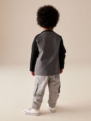 Black/White/Red Long Sleeve Transport T-Shirts 3 Pack (3mths-7yrs) - Image 4 of 9