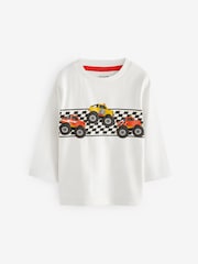 Black/White/Red Long Sleeve Transport T-Shirts 3 Pack (3mths-7yrs) - Image 6 of 9