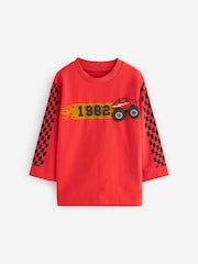 Black/White/Red Long Sleeve Transport T-Shirts 3 Pack (3mths-7yrs) - Image 7 of 9