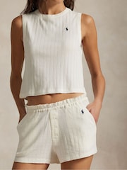 Polo Ralph Lauren Pointelle Cotton Top & Shorts Sleep Set - 4суретінің 3 суреті