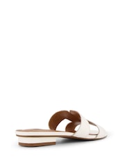 Dune London White Wide Fit Loupe Smart Slider Sandals - Image 4 of 7