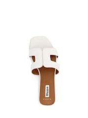 Dune London White Wide Fit Loupe Smart Slider Sandals - Image 5 of 7